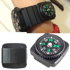 Slide on 20MM Watch Wrist Band Strap Compass Outdoor Waterproof Survival Gadget