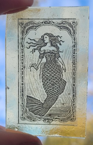Stained glass mermaid kiln - glass,
