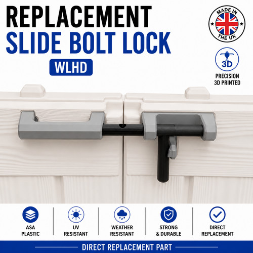 Replacement slide bolt - slide, lock
