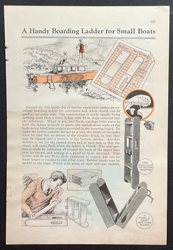 Small boat boarding - boat, ladder