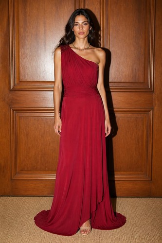 Debut dress uk18 red classic - dress,