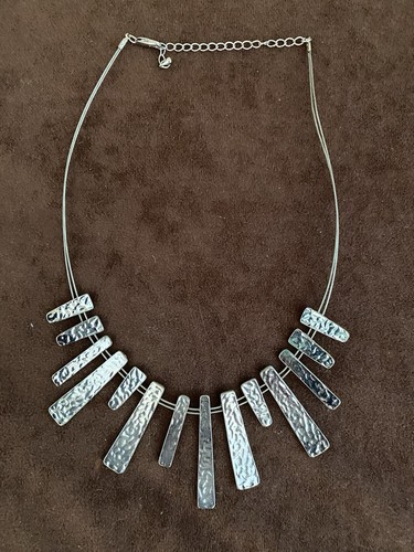 Necklace silver coloured - necklace,