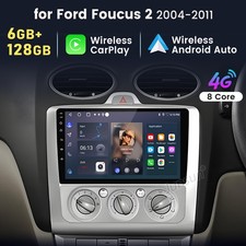 Android 14 Carplay For Ford Focus MK2 2004-2011 Car Radio GPS SAT WIFI 4G 6+128G