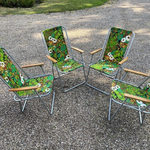 Floral folding camping chairs - floral,