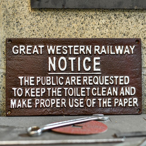 Gwr toilet notice cast - notice',
