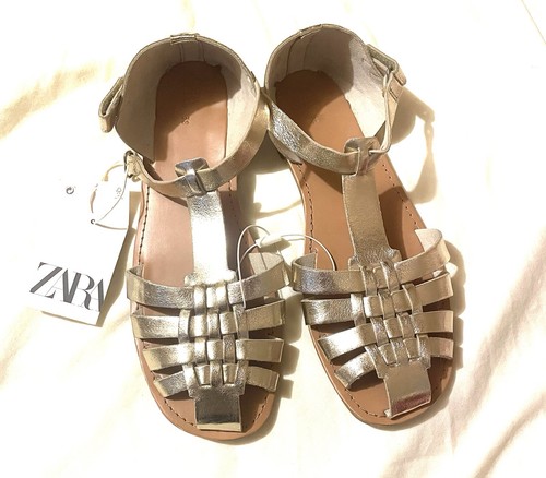 Womens zara sandals - gold, with