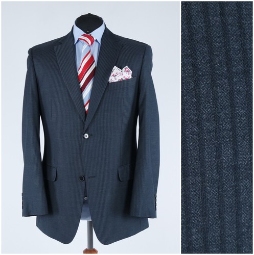 Mens striped grey blazer 42r - striped,