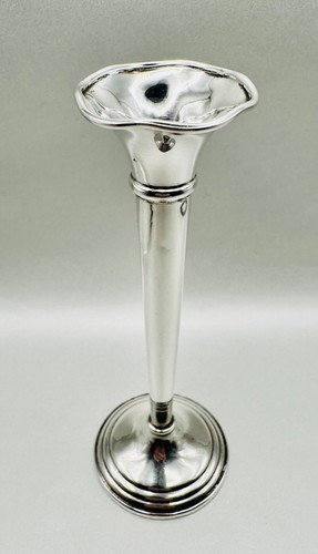 Antique sterling silver vase - antique,