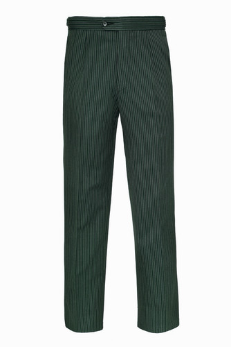 Green pinstripe trousers - green,