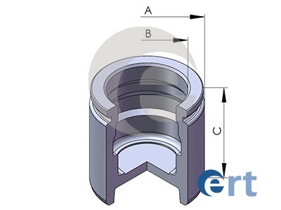Piston brake caliper for - brake,