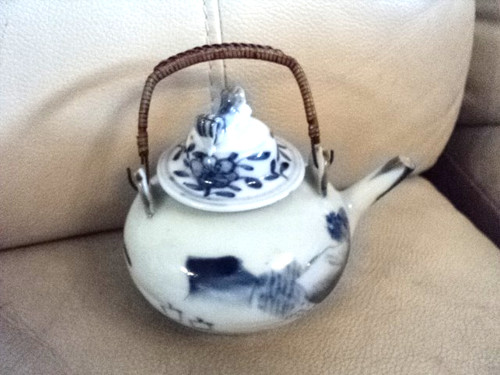 Vintage small blue - and, white
