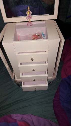 Pink wooden jewellery box - jewellery,