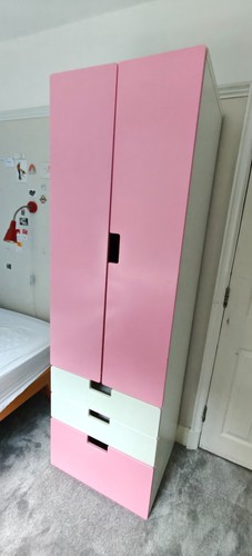 Ikea pink wardrobe with - ikea,