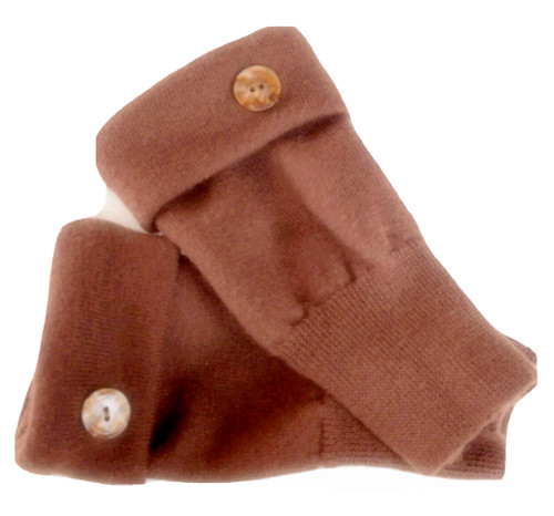Fingerless gloves brown - gloves,