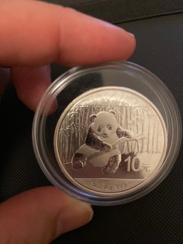 Silver panda coin - 1,