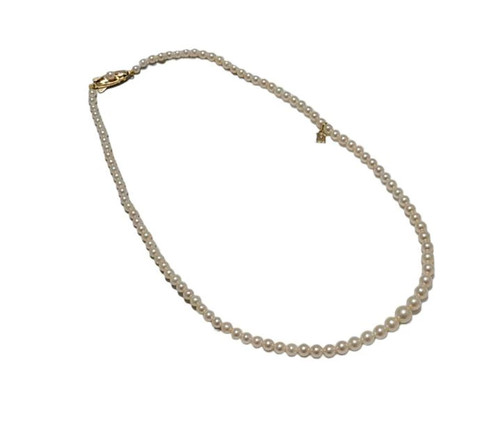 Mikimoto pearl necklace choker - mikimoto,
