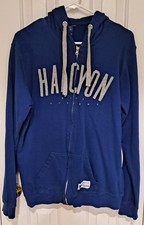 Large Halcyon Dive Systems Full Zip Blue Hoodie