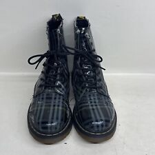 Dr Martens Green/Blue Tartan Boots DM’s Docs Airwair Bouncing Soles UK6 EU39