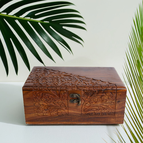 Box handmade sheesham wood - box,