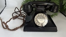 Siemens Antique Black Telephone Art Deco GPO 200 series loud ringer - Bakelite 