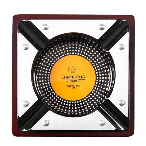 Large black cigar ashtray - black,