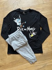 Rick & Morty PJs Brand New Black And Grey, Primark Size L
