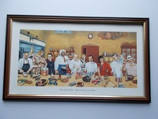 PRINTS BY JEDD LARGE SIZE FRAMED - THE KITCHEN - NINE COOKS A COOKIN
