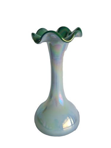 Glass pearlescent vase white - glass,