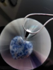 Sodalite Crystal Heart  On A