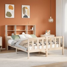 Bookcase Bed Solid Pinewood