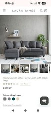 Corner Sofa Grey Self Assembly