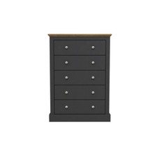 Devon Furniture Range Charcoal Oak White Bedroom Living Room Traditional Style