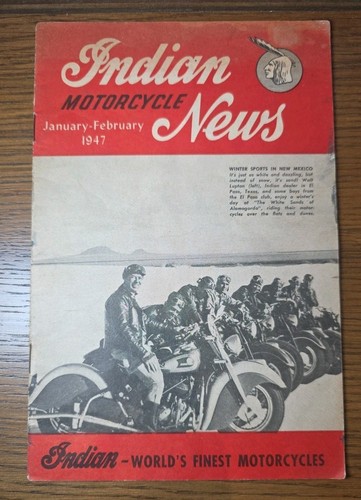 Vtg indian motorcycle news - indian,