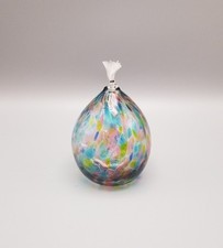 Small art glass oil lamp