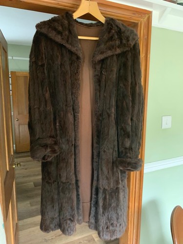 Vintage dark brown genuine - brown,