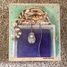 Rubber stamp on wooden block - The Mouser by Stamps Happen Inc