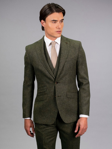 Torre green tweed - green, suit