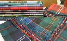 Tartan Patchwork 100% Wool Remnant Offcuts Squares 20 Pieces 23cm (9")