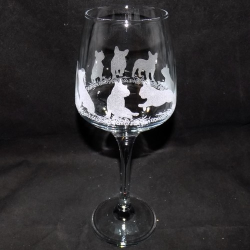 Engraved french bulldog wine - engraved, 'french