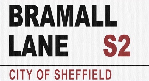 Bramall lane metal sign - bramall,