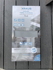 Kraus Stanhope Waterproof Wood Effect Luxury Vinyl Click Flooring 12 Plank Pack