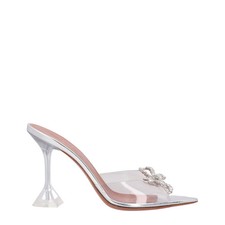 AMINA MUADDI Rosie Transparent PVC Spool Heel with Rhinestone Details UK7 RRP845