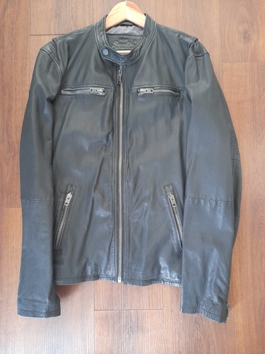 Superdry men leather biker - men's,