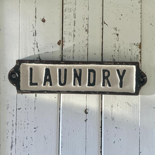 Laundry room door sign - room,