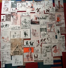 JOB LOT! 52 x 1925 CHILDRENS BOOKS CLIPPINGS. IDEAL FOR SCRAPBOOK FAIRIES ANIMAL