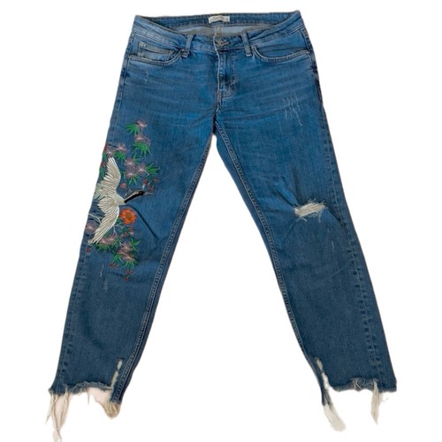 Zara denim cropped raw hem - cropped,