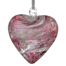 Sienna glass heart - sienna, hanging