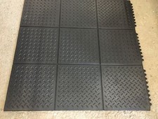 CHECKER Gym rubber garage workshop professional gym floor Delta Mart tiles mats