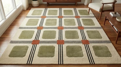Hand tufted wool - wool, rug