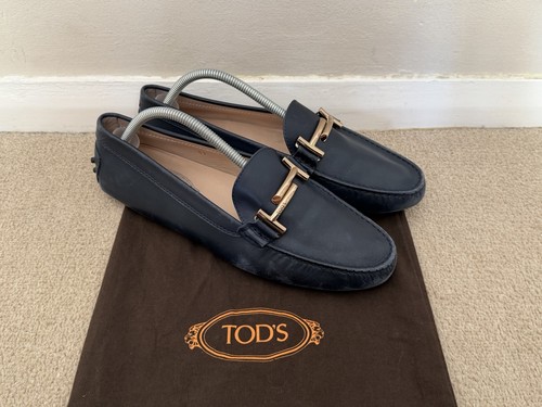 Tods navy blue leather - tods, driving